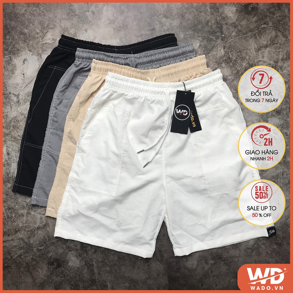 Quần short nam, quần đùi nam Wado chất đũi dáng rộng mặc cực thoải mái