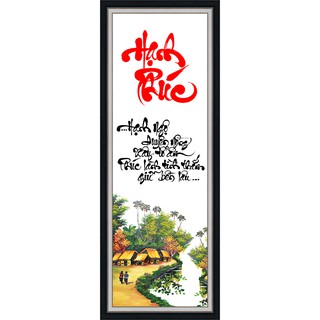 Tranh treo tường Thư Pháp Chữ Hạnh Phúc TTT-0296 30 x 80 cm