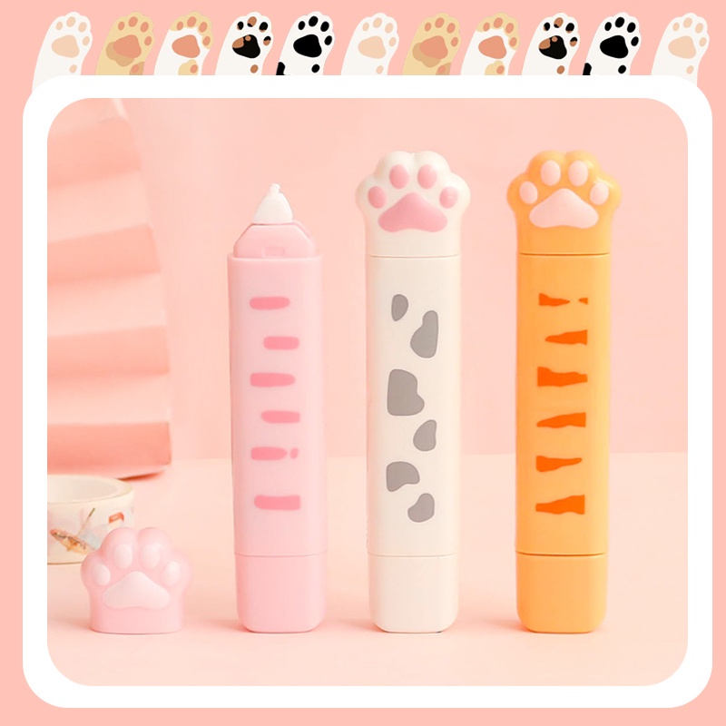 Băng Keo Hai Đầu 4M & 3M Chỉnh Sửa Dáng Móng Mèo Dễ Thương 2 Trong 1