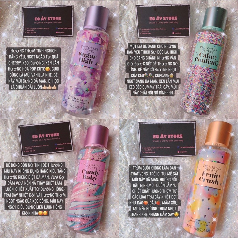 BODY MIST VICTORIA SECRET / XỊT THƠM TOÀN THƠM VICTORIA SECRET | BigBuy360 - bigbuy360.vn