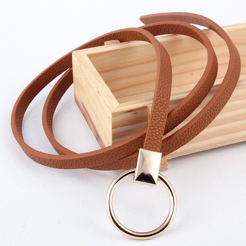 Thắt lưng da PU bản nhỏ cho nữ