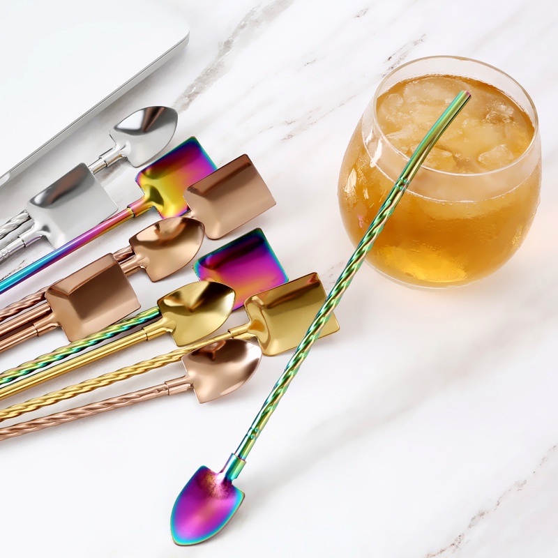 Set 4 ống hút ossayi bằng thép không gỉ kèm cọ vệ sinh tiện dụng