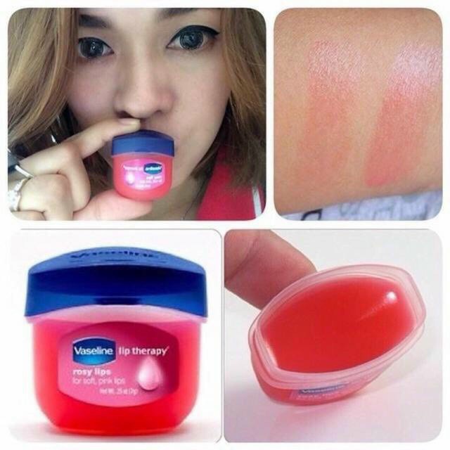 [3 Tặng 1] Sáp dưỡng môi Vaseline 7g Made in USA, dưỡng ẩm và ngăn ngừa nứt nẻ môi - Kazila