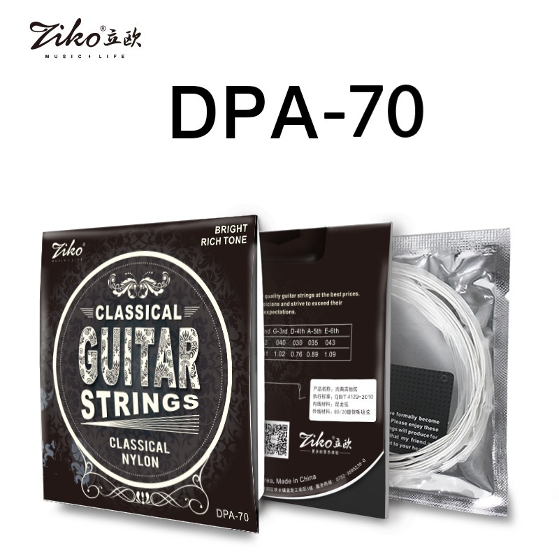 (TẶNG KÈM PHÍM GẢY KHI MUA 2 BỘ)Dây đàn guitar Classic ZIko DPA-70, DPA-028