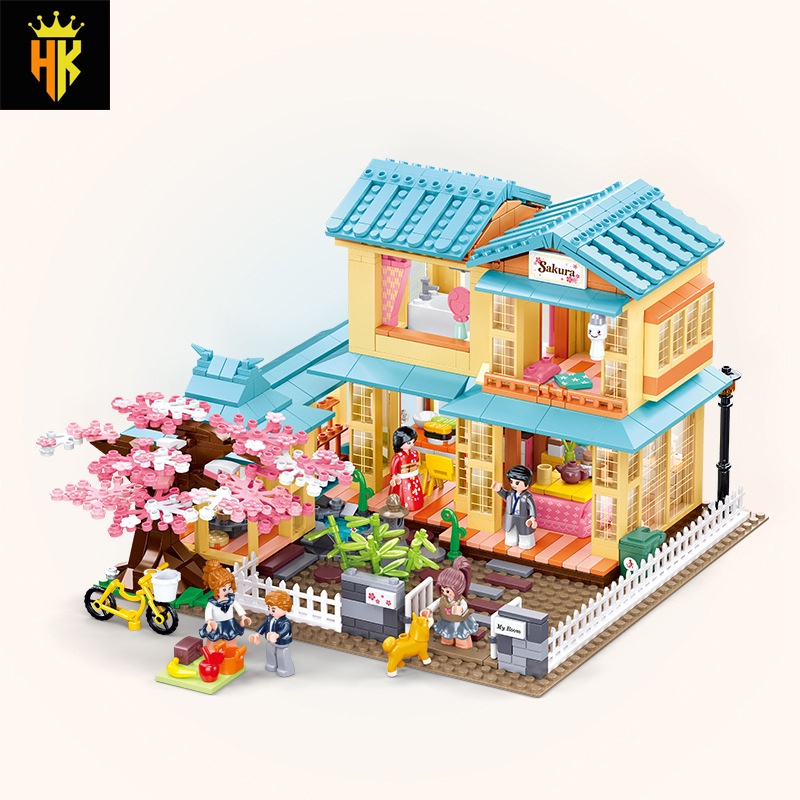 Đồ Chơi Lắp Ráp Kiểu LEGO Friends Ngôi Nhà Nhật Bản Mùa Hoa Anh Đào Spring Season B1017 Với 1029 Chi Tiết,Lego Bé Gái