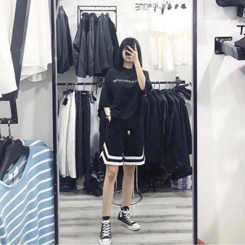 Quần short 2v line bigsize unisex nam nữ 40kg - 90kg