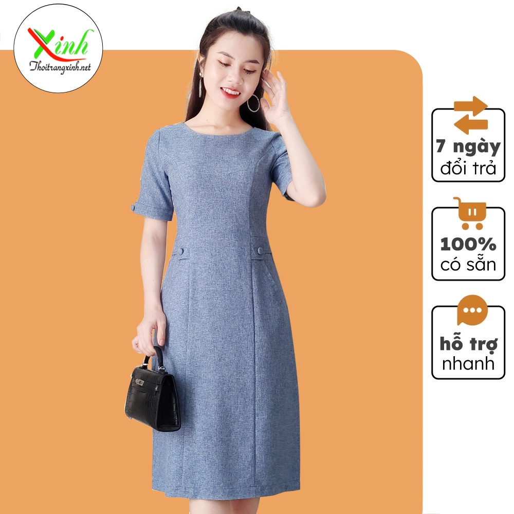 Đầm Suông Trung NiênTôn Dáng Cực Gọn DL781-783