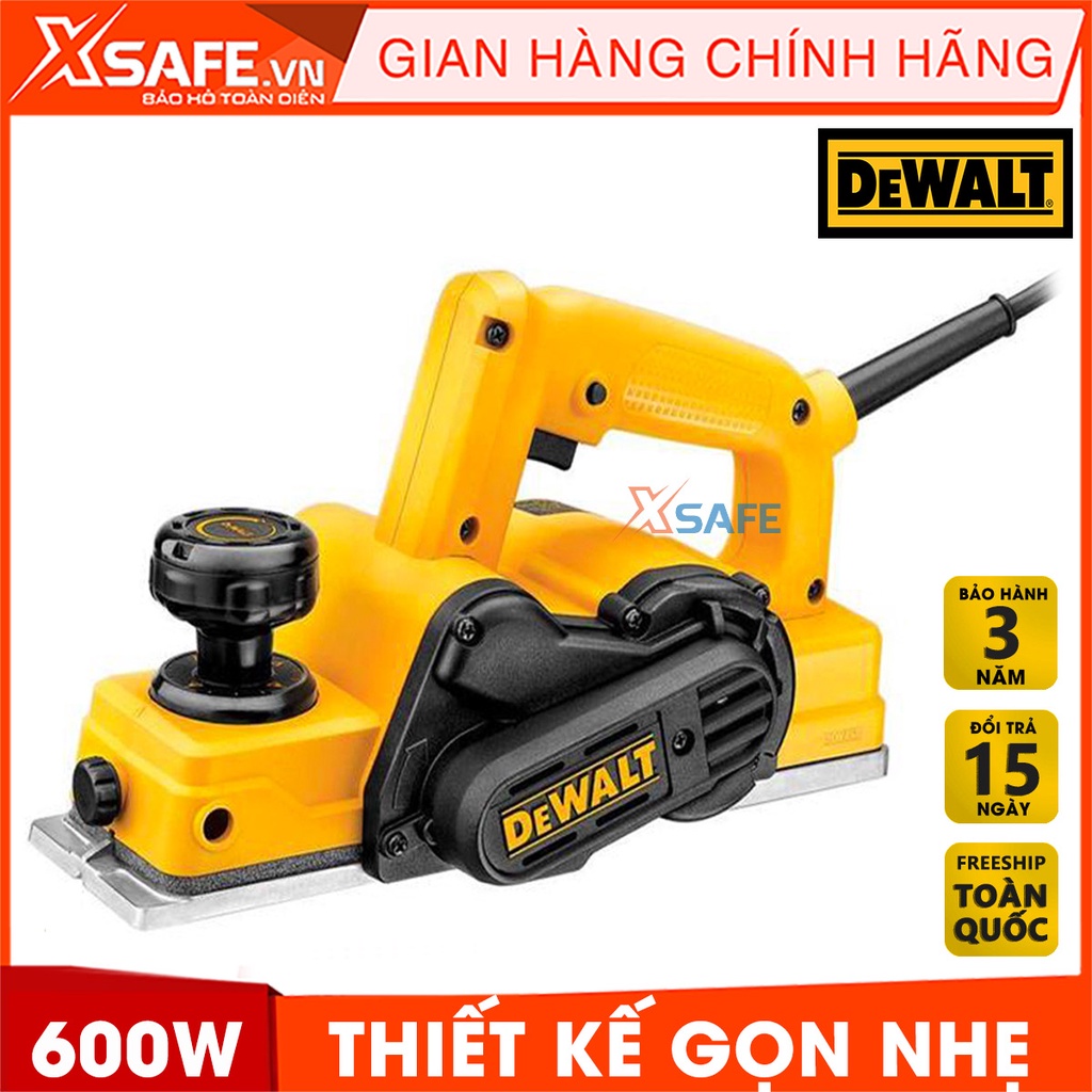 Máy bào gỗ DEWALT D26676-B1 600W Máy bào gỗ cầm tay DeWalt thiết kế cách điện kép, sử dụng lưỡi bào thông dụng 82mm