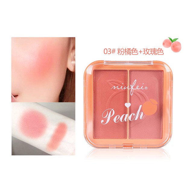 Phấn Má Hồng 2 Ô Peach Hàng Nội Địa Trung MHP02