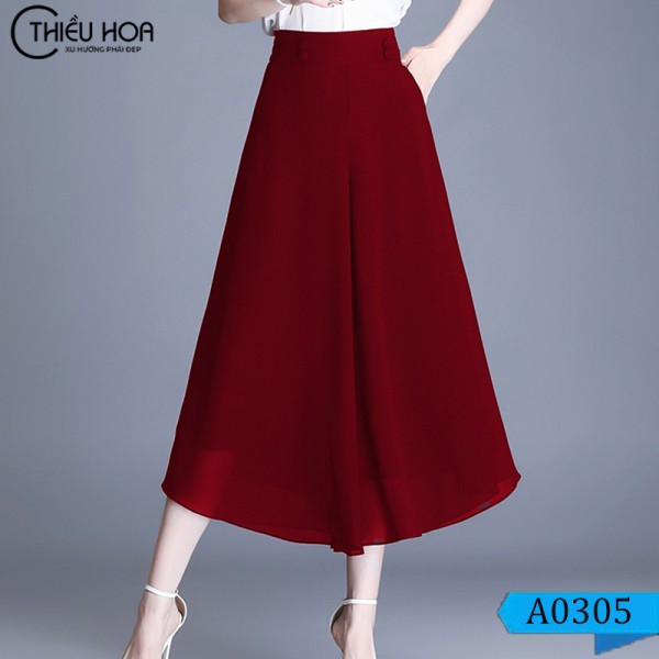 Quần Giả Váy Chiffon Thời Trang Trung Niên Thiều Hoa A0305