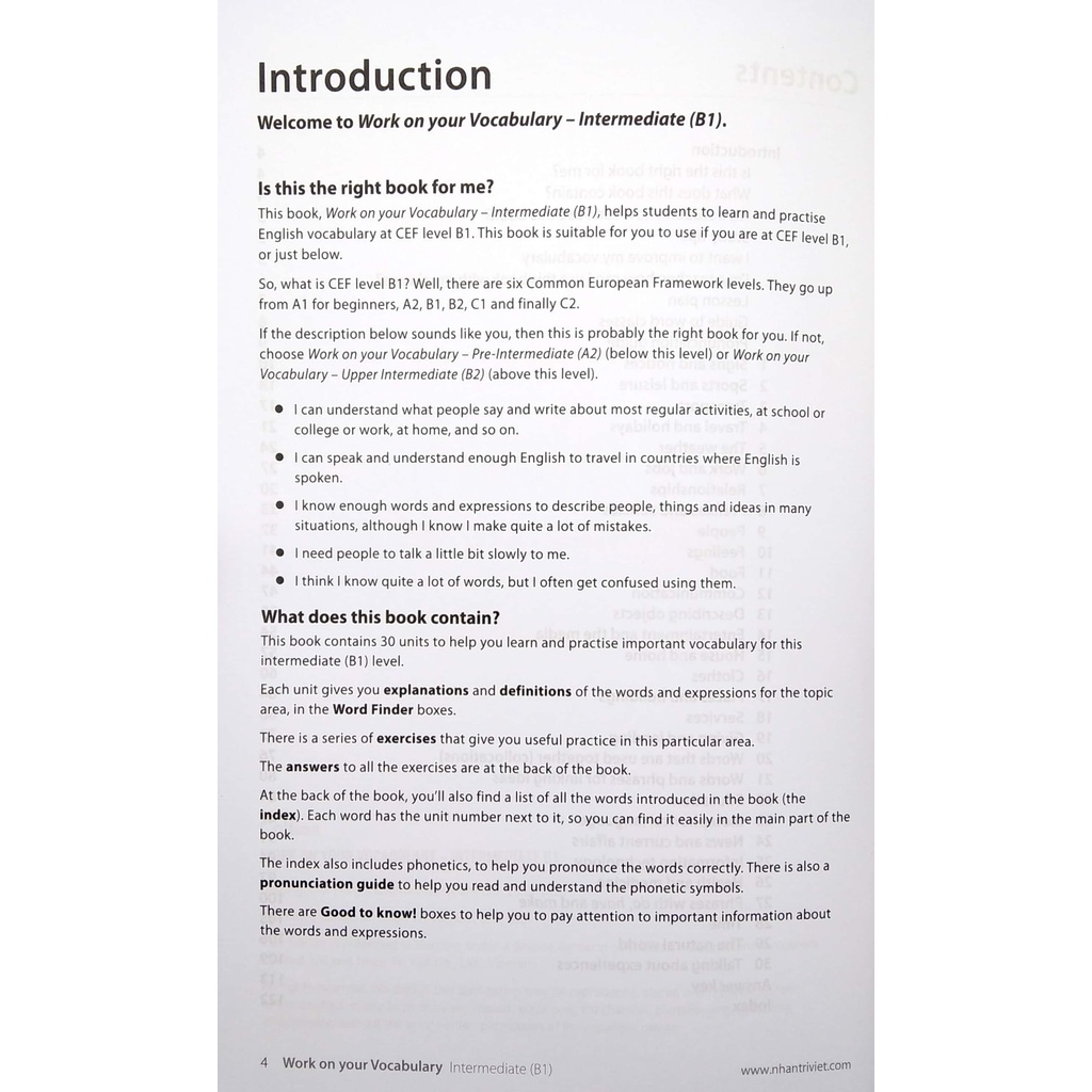 Sách Collins Work On Your Vocabulary - Intermediate B1 (Tái Bản 2021)