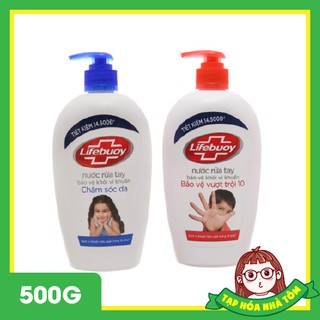 Nước rửa tay Lifebuoy Sạch khuẩn, Bảo vệ khỏi vi khuẩn, Dùng cho cả gia đình chai 500G