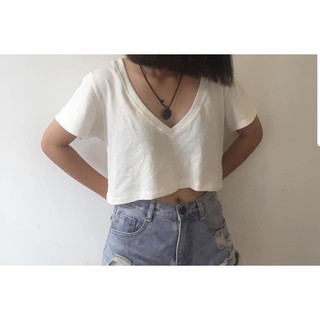 Áo croptop cổ tim