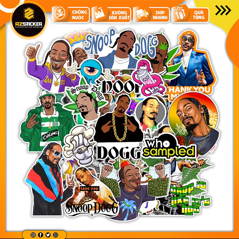 Chủ Đề Snoop Dogg | Sticker Dán Nón Bảo Hiểm, Dán Điện Thoại , Sticker PVC Chống Thấm Nước, Chống Bay Màu