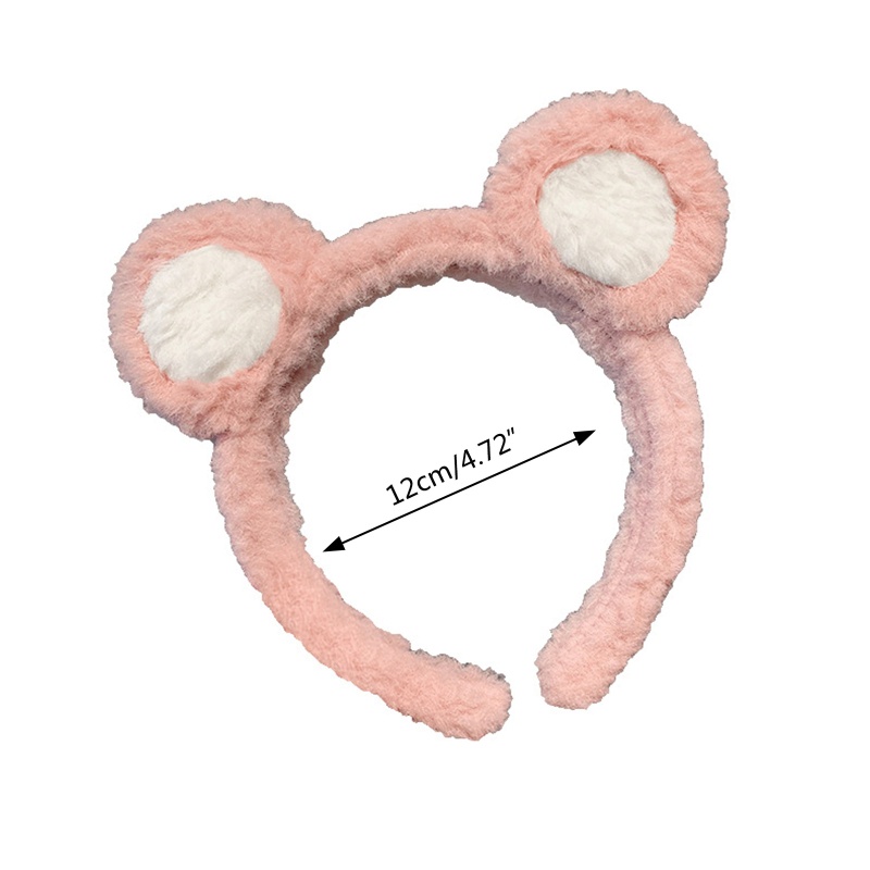 Băng Đô Cài Tóc Hình Tai Gấu Bằng Lông Nhung Dễ Thương Xinh Xắn
