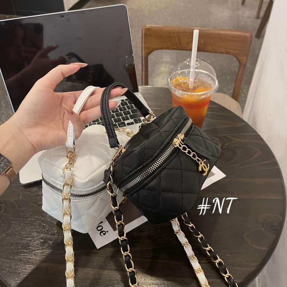 Túi cốp Chanel mini siêu đẹp 2 màu đen & trắng Tuixinh16