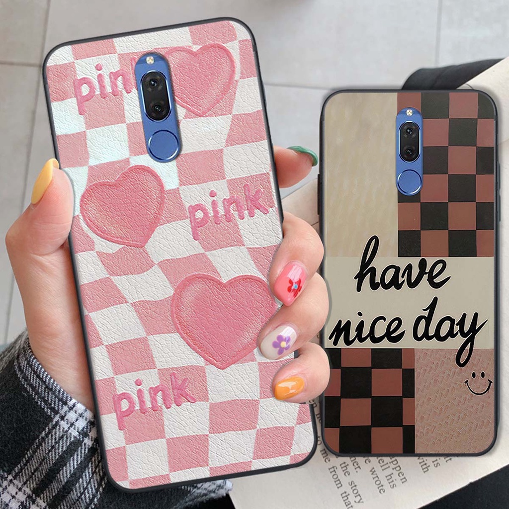 Ốp Huawei Nova 2i caro trái tim cá tính, thời trang siêu đẹp, siêu phong cách