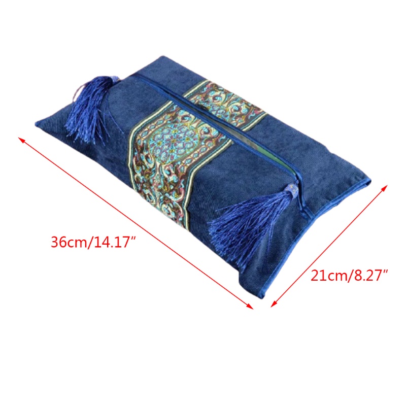 Hộp Đựng Khăn Giấy Thêu Họa Tiết Phong Cách Châu Âu Cổ Điển Sang Trọng Cho Gia Đình / Xe Hơi