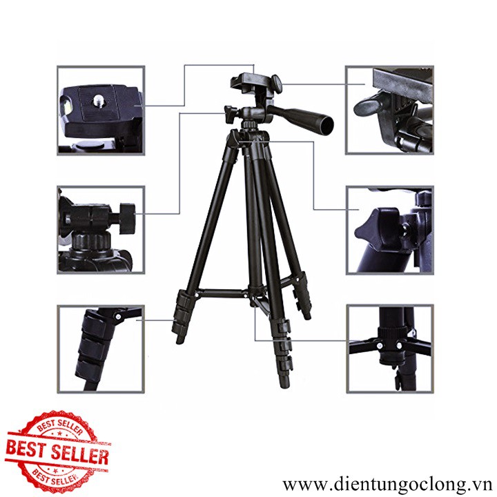 Chân Máy Tripod 3 Chân Cho Điện Thoại Model TF3120 Chất Liệu Hợp Kim