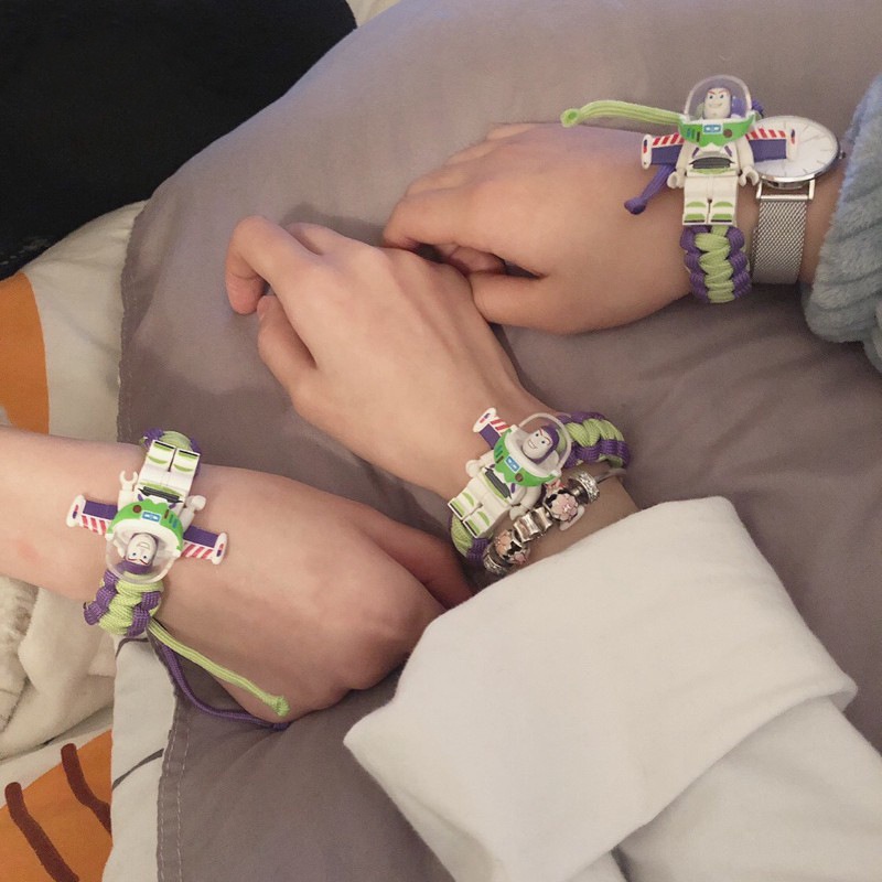 Vòng tay dây bện thủ công phong cách Buzz Lightyear hoạt hình cho nam nữ F473