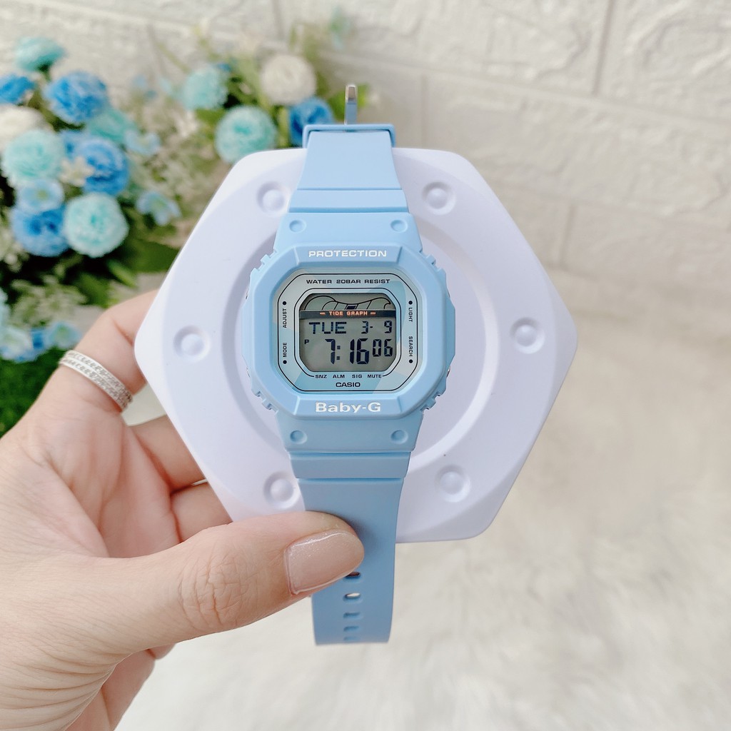 Đồng hồ Nữ Casio BLX-560-2D Baby-G Glide Sport Lineup màu xanh blue pastel siêu kute cho nàng nào là tín đồ của Casio!