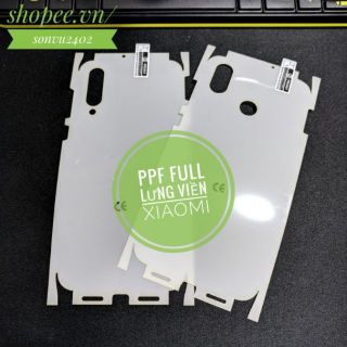 Dán PPF full lưng viền cho các máy Xiaomi Mi 8, Mi 9, Mi 10, Mi 11, Mi 12, Mix 2, Mix 2s, Mix 3, Mix 4