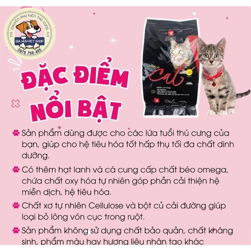 Thức ăn hạt Cateye cho mèo 1kg túi chiết Thức ăn hạt cho mèo