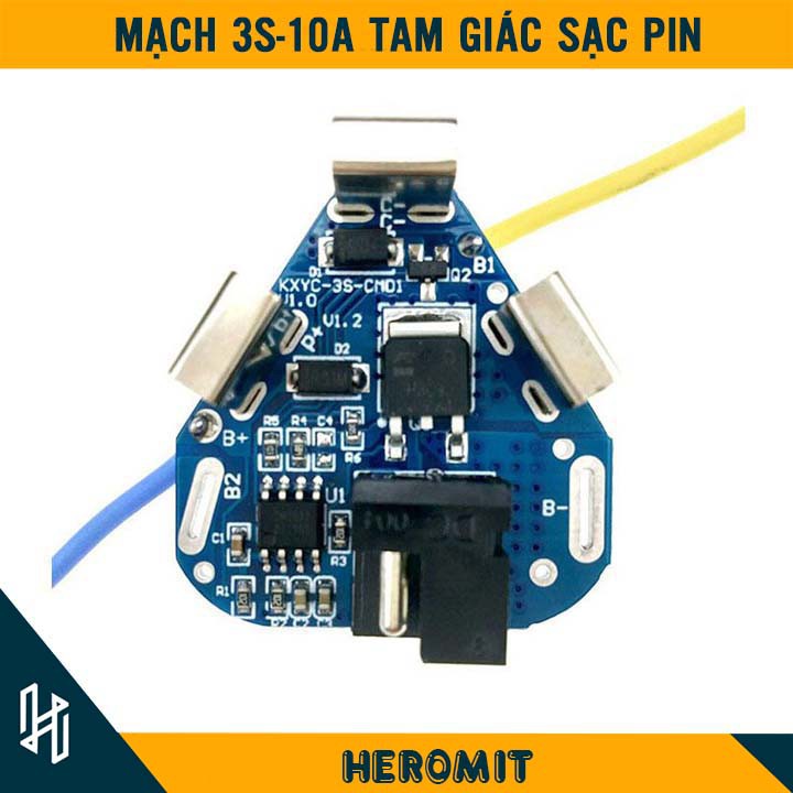 Mạch sạc bảo vệ 3S 10A tam giác