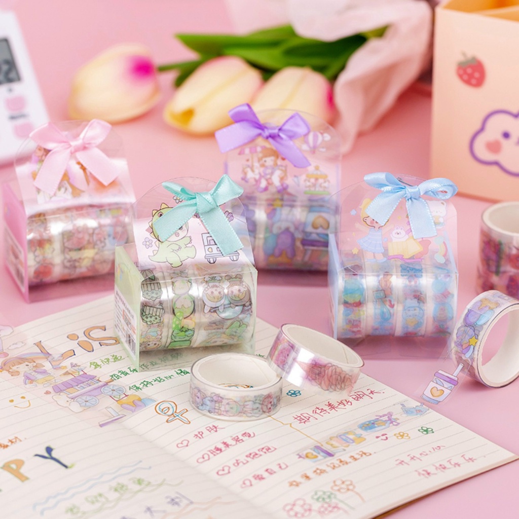 Hộp washi trong thắt nơ siêu xinh