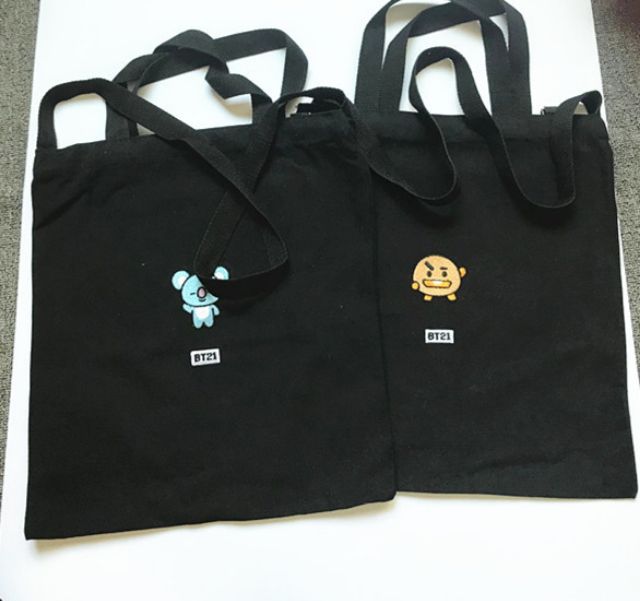 Túi tote thêu BTS, BT21