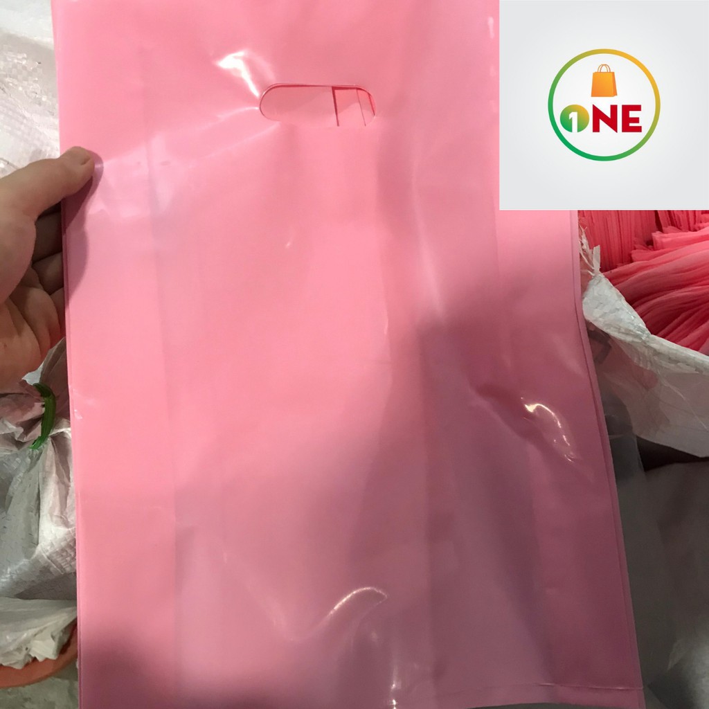 Túi nilon hạt xoài PE màu hồng Pastel 1kg hàng đẹp