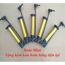 Bơm mini cầm tay,bơm xe đạp, bơm xe đạp xe máy tặng kèm kim bơm bóng tiện lợi