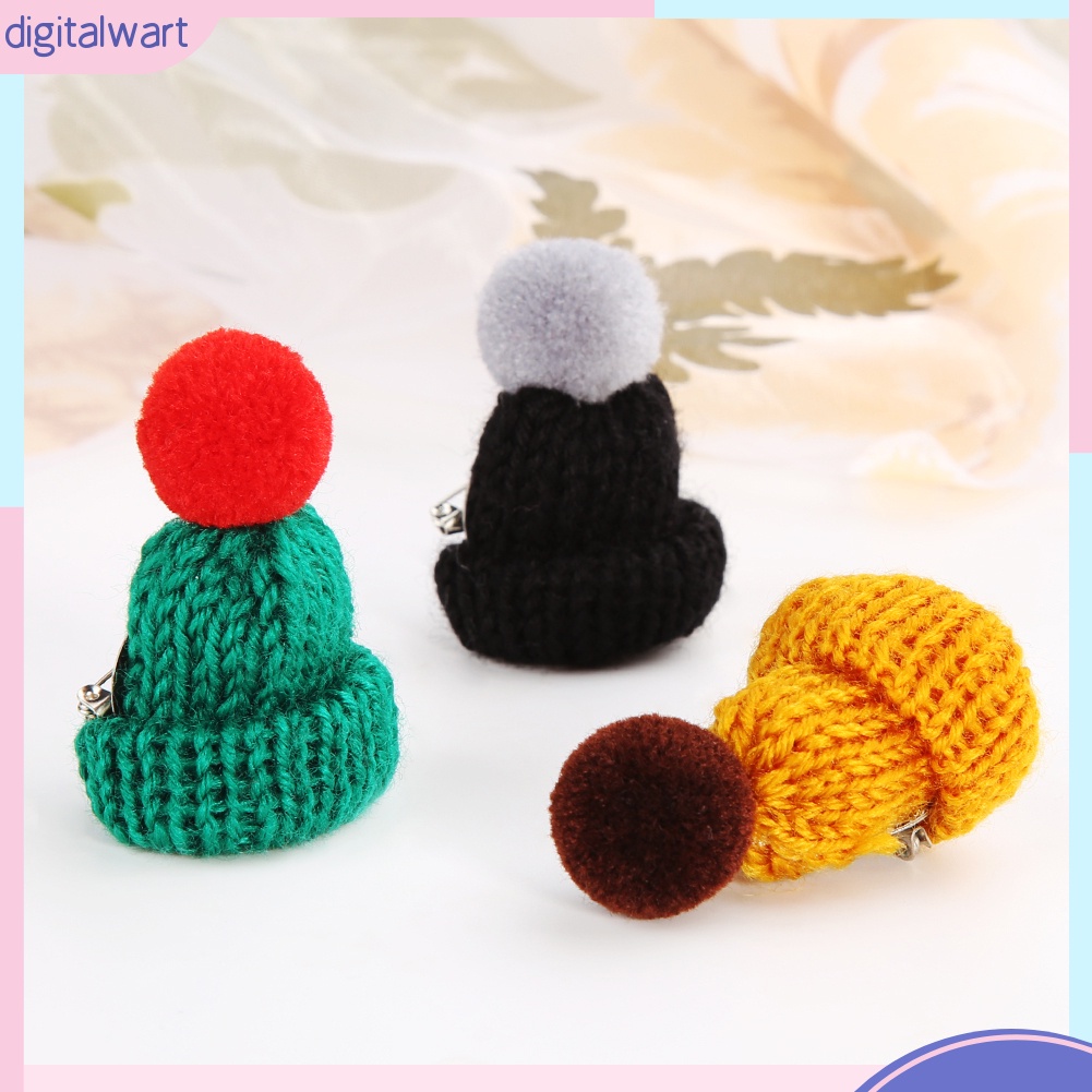 Ghim Cài Áo Hình Nón Len Đính Banh Lông Thời Trang Nữ Tính