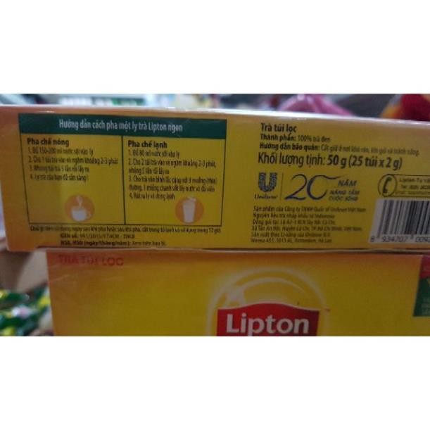 TRÀ TÚI LỌC LIPTON NHÃN VÀNG 50G(25 túi x2g)