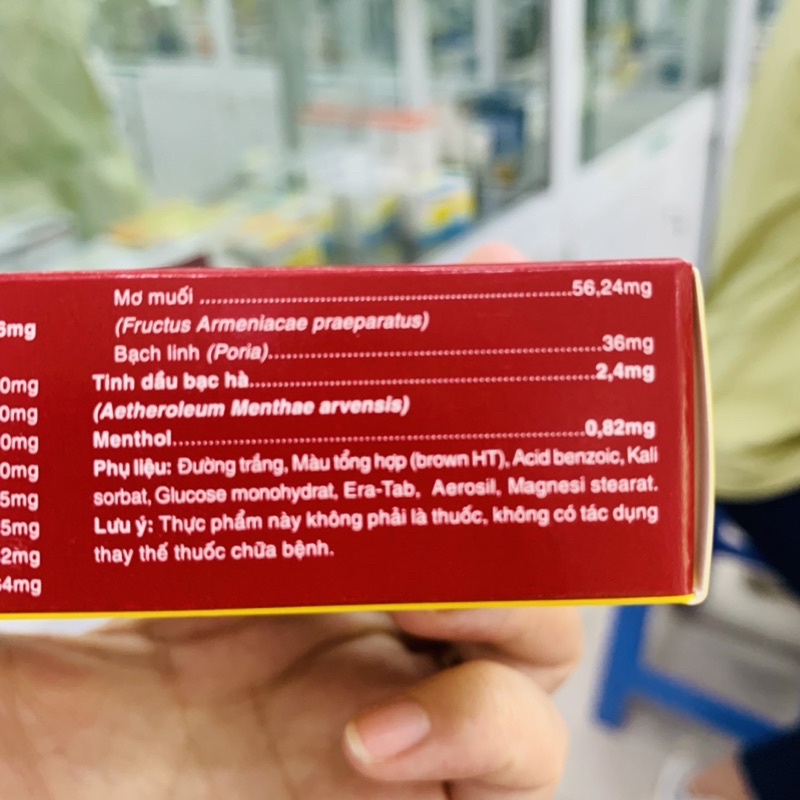 Viên Ngậm Ho Bổ Phế Nam Hà Tiêu Đờm Bổ Phổi Sát Trùng Họng