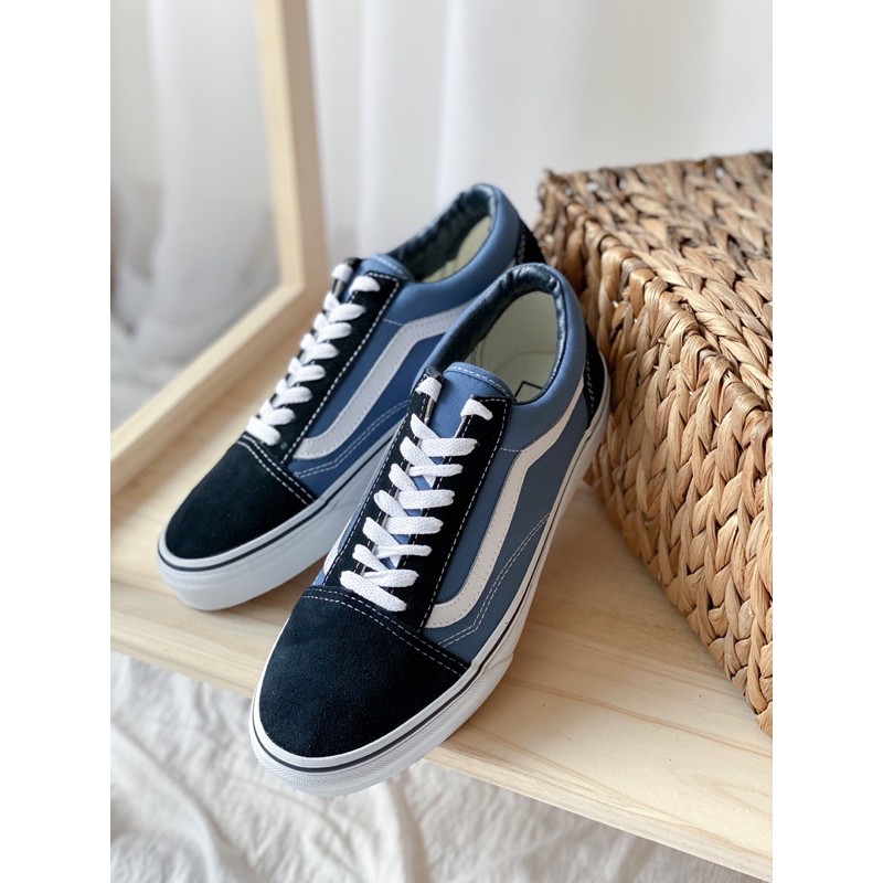 Giày Sneaker [REAL] Vans-Old-Skool-Navy-VN000D3HNVY