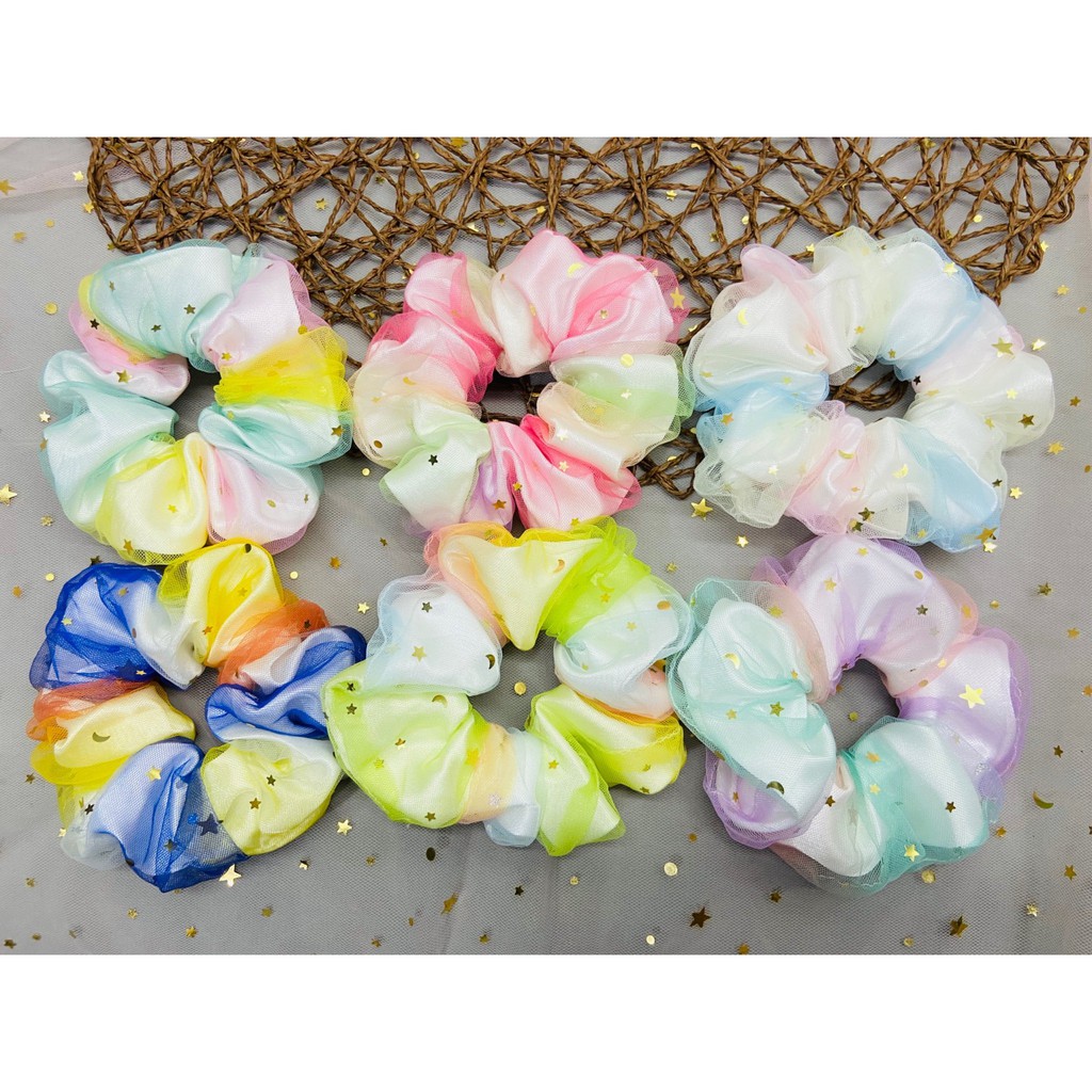 Cột tóc scrunchies nhiều mẫu đáng yêu ngẫu nhiên