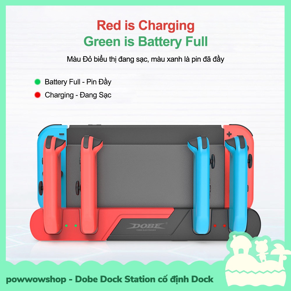 [Sẵn VN - Hỏa Tốc] Phụ Kiện Dobe Dock Station Đế Dựng Cố Định Dock Sạc Charging Joycon Cho Máy Game Nintendo Switch