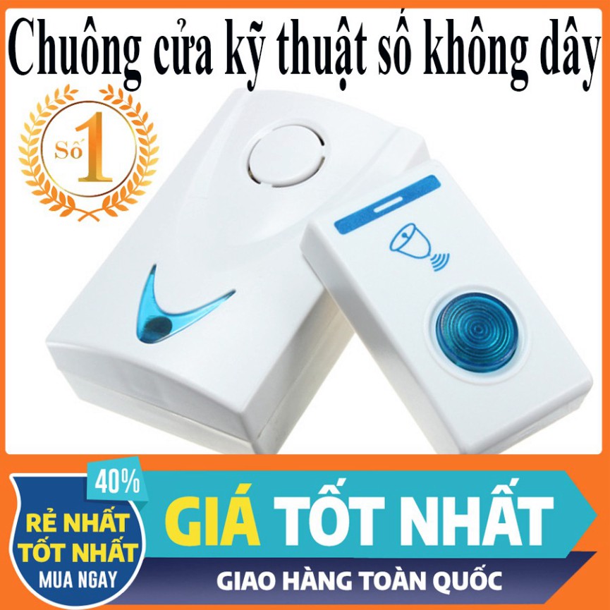 Chuông Cửa, Chuông Cửa Không Dây, Chuông Cửa Kỹ Thuật Số Không Dây 32 Kiêu Chuông-3 Mức Điều Chỉnh âm Lượng/ MUA NGAY