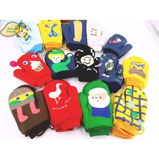 Găng tay trùm kín lót bông cute cho Noel size cho bạn tay to nhiều mẫu ( Găng tay gấu Brown )