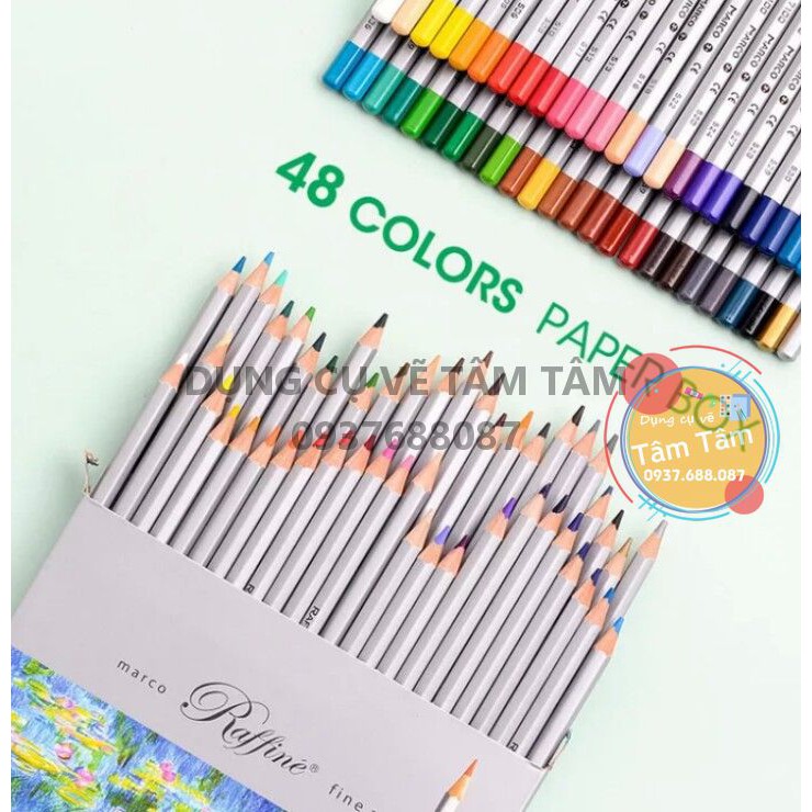 -Chì màu khô Marco raffine hộp giấy-