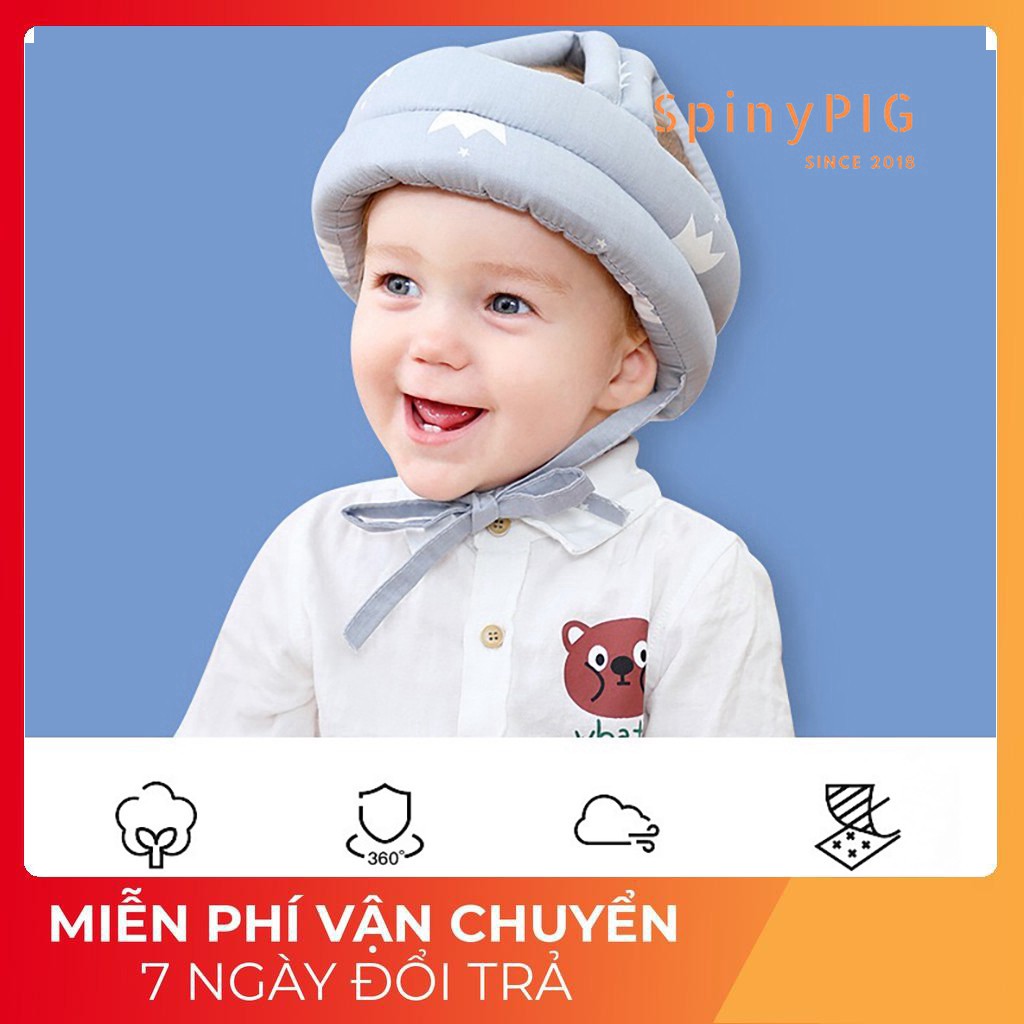 Mũ Bảo Hiểm Bảo Vệ Đầu Cho Bé Tập Đi Với Nhiều Hoạ Tiết Đáng Yêu, Bảo Vệ An Toàn Vùng Đầu Khi Bé Tập Đi, Ngã, Va Đập.