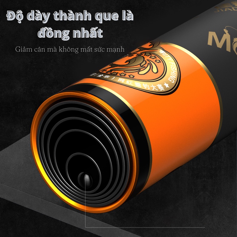 Cần Câu Đài cao cấp MC JIADIAONI Phục Ma Bá Đạo , ngọn 1.7mm , bao boc bởi CacBon 8 lớp