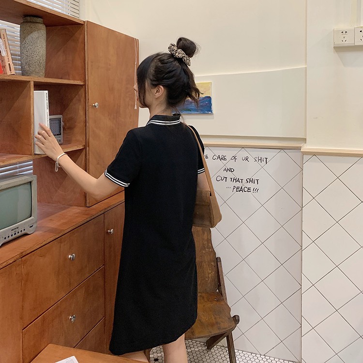 Váy Thun Polo Suông Co Giãn Nhẹ Nhàng Dễ Thương