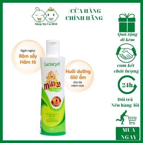 (Chính Hãng)Sữa Tắm Gội Trẻ Em Cao Cấp Lactacyd Milky Bảo Vệ, Nuôi Dưỡng Da và Tóc Bé 250ml