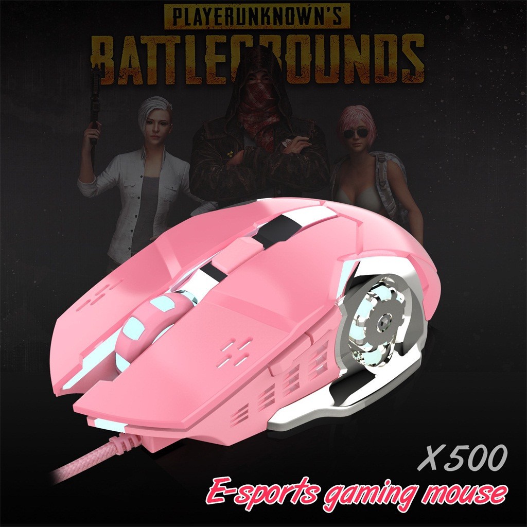 Chuột Gaming HXSJ x500 có dây và nút bấm dùng để chơi game PUBG cho máy tính