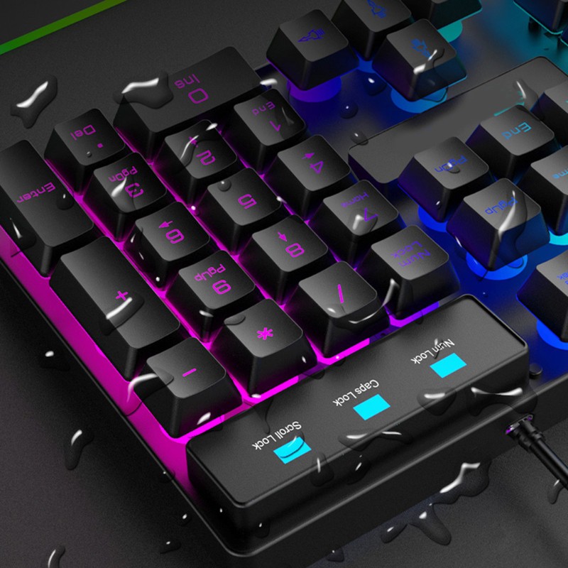 Combo Bàn Phím + Chuột Gaming Kaki. T6, Led Cầu Vồng | BigBuy360 - bigbuy360.vn