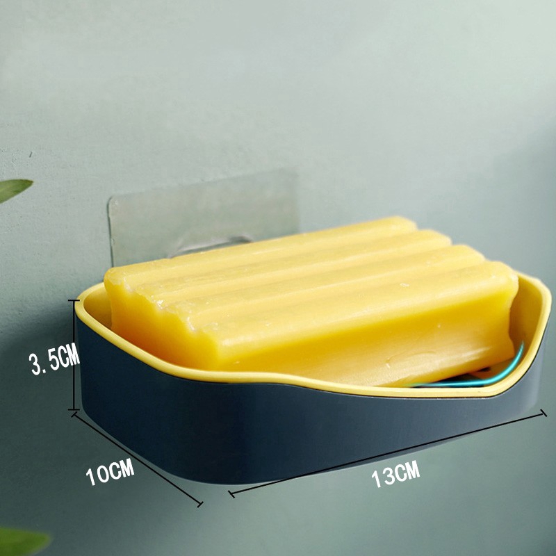 Wall Hanging Suction Soap Box /Non-marking Strong Viscosity Storage Basket /Free Punching Plastic Wall Hanging Paste Tray /Bathroom Kitchen Tool  Soap Dishes