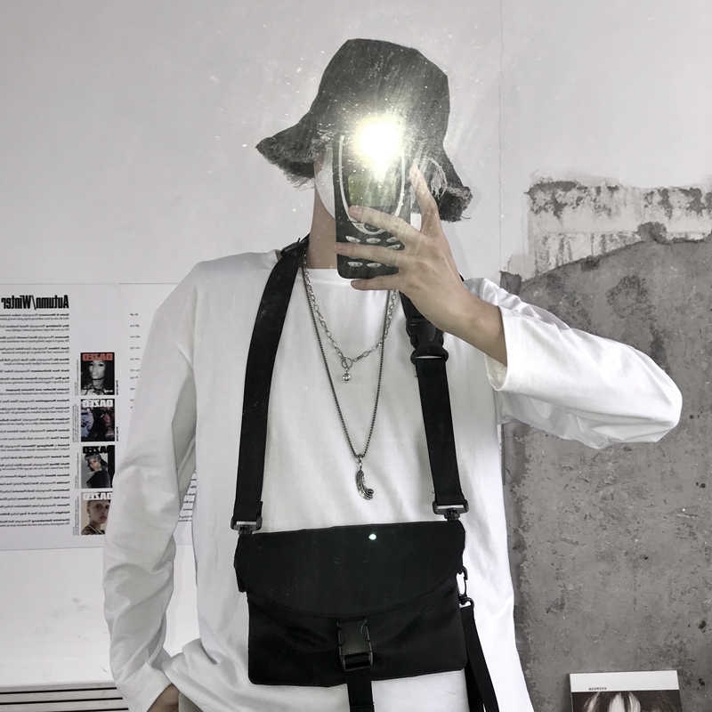 Túi Đeo Chéo Cá Tính Phong Cách Hip Hop Hàn Quốc Cho Nam Nữ 12784