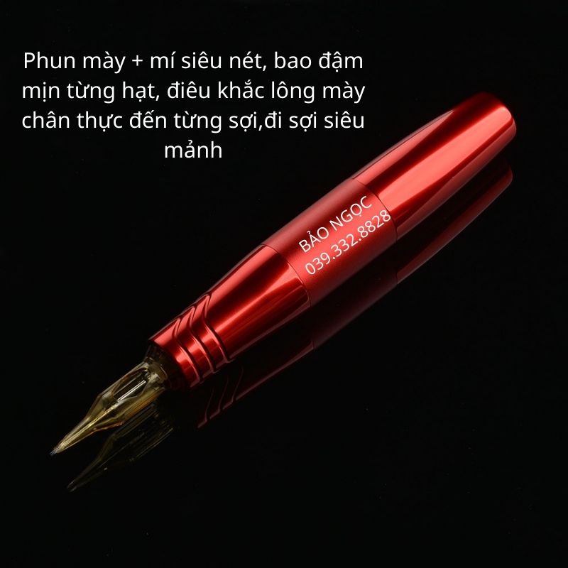 Thân máy phun xăm môi mini Pen 5 0 plus chính hãng 2 đầu dùng kim lò xo và kim kỹ thuật số